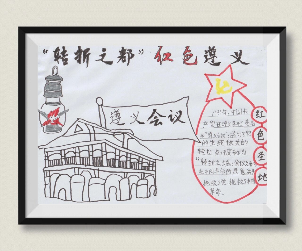 转折之都 红色遵义《醉美遵义》手抄报