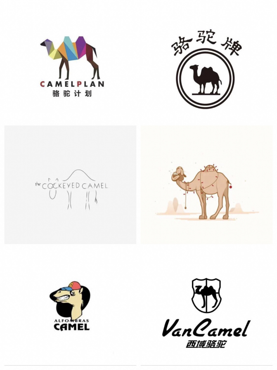 一组以骆驼为元素的logo设计案例share! logo设计标志设计品牌设计 极