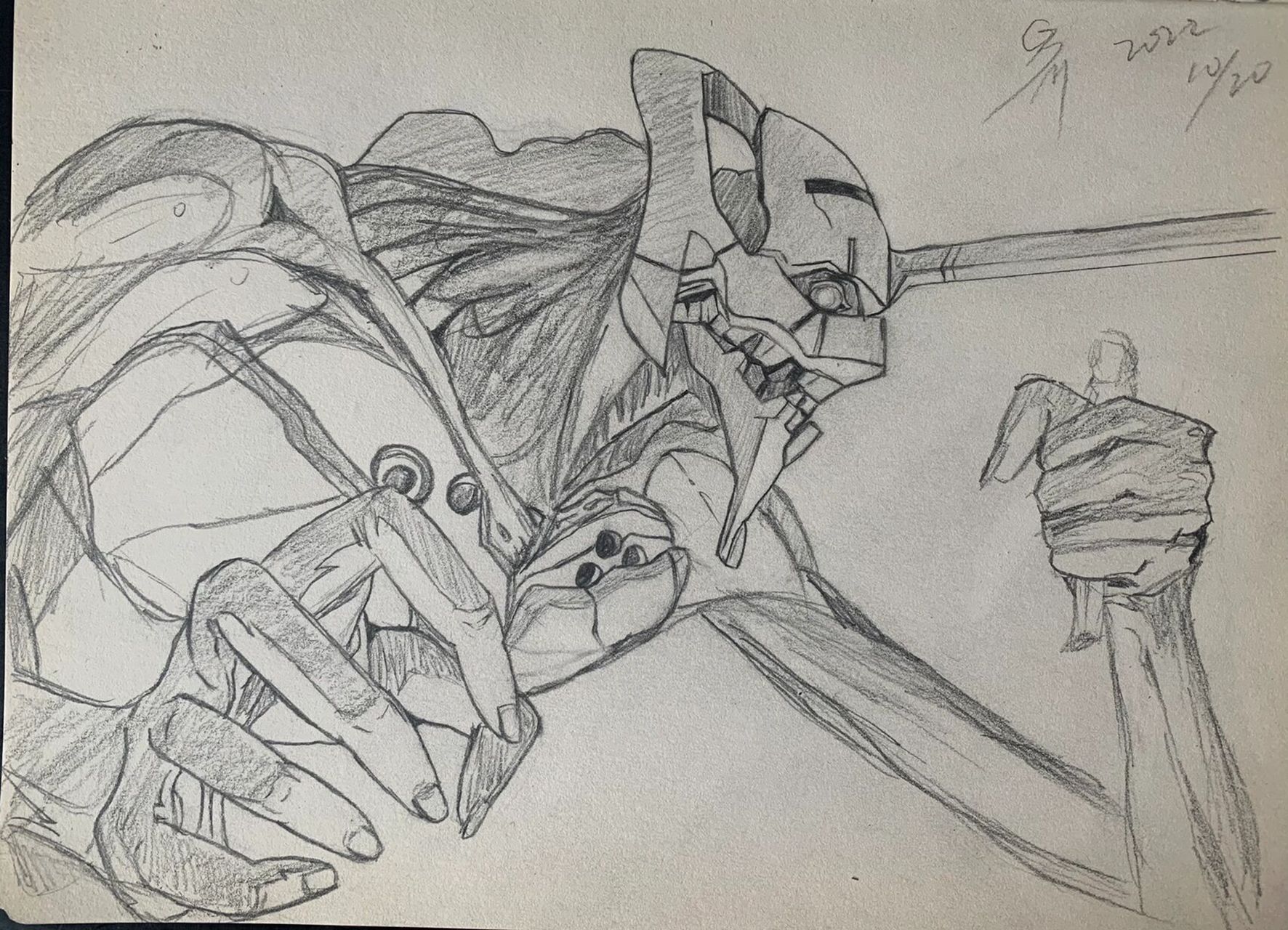 手绘 eva初号机 最近突然开始沉迷eva,刚好也开始慢慢拾起画画这个