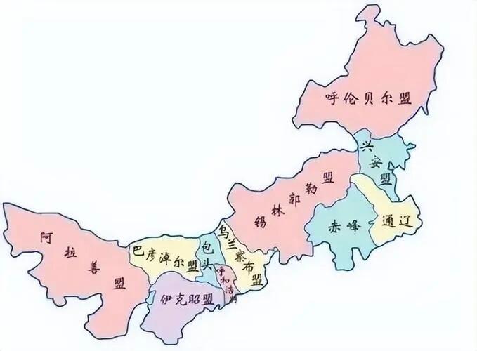 清朝内蒙古六盟地图图片