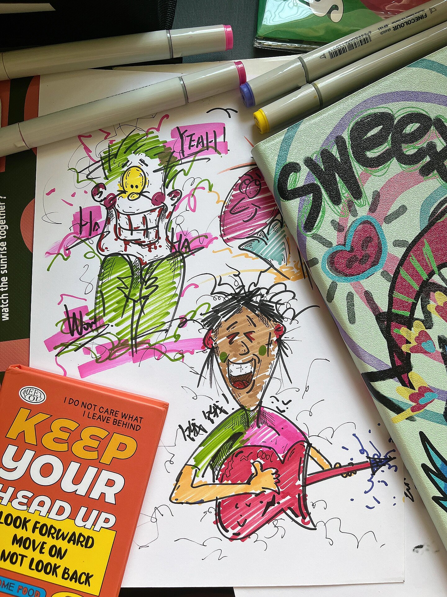 美式卡通人物涂鸦