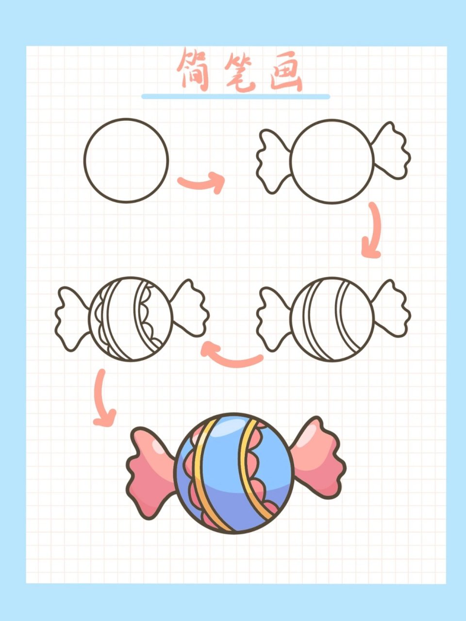 糖果简笔画