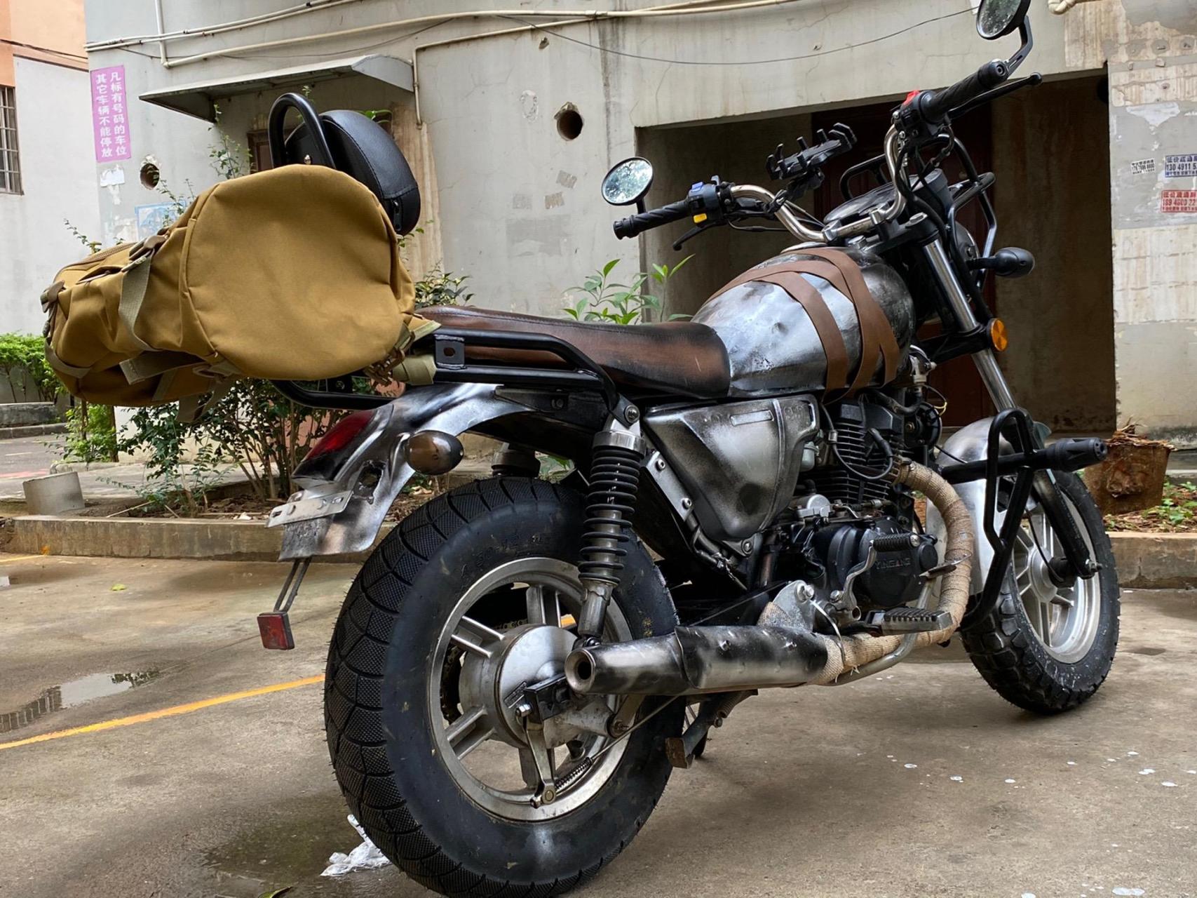 末日废土摩托车.银钢mini150旧摩托改,改进指导