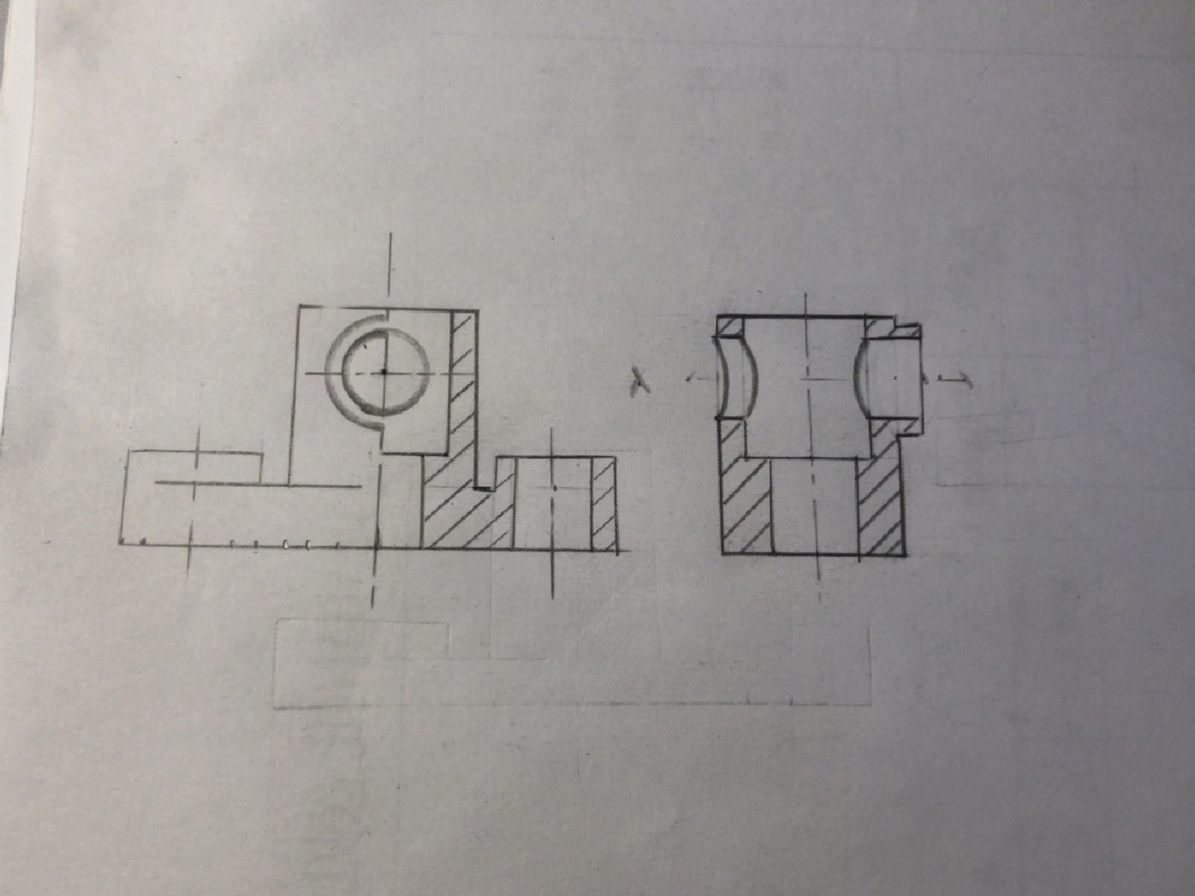半剖视图与全剖视图;机械制图剖视图 相贯线