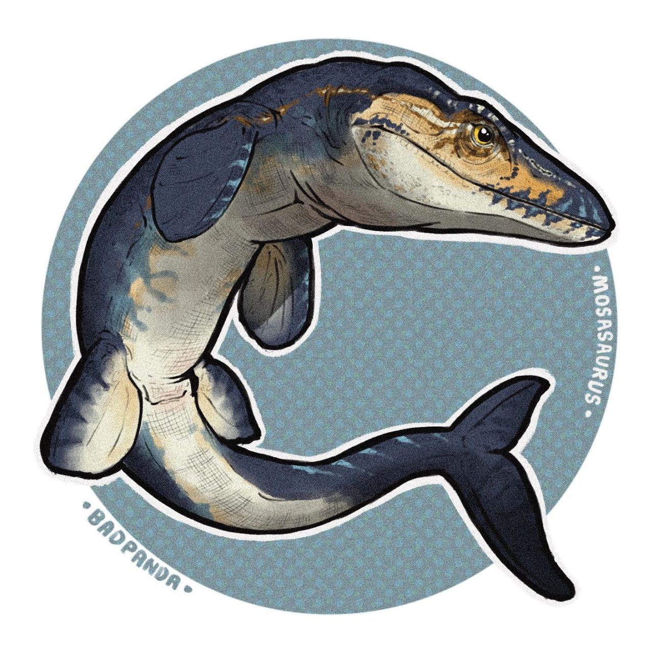 画个古生物第十六期——沧龙 沧龙来啦作为侏罗纪世界的隐藏boss,沧龙