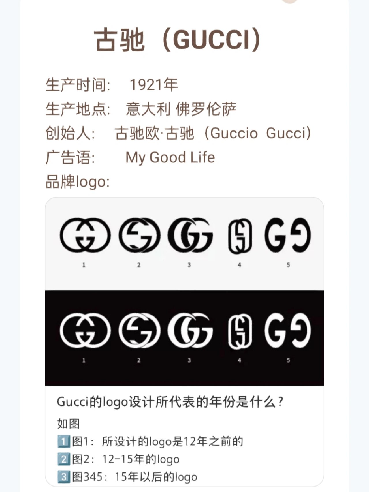 了解古驰   跟我一起每天了解一个品牌 gucci是意大利时装奢侈品牌