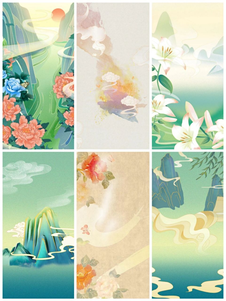 新一波复古国潮风 中国古典壁纸底图海报背景素材更新啦 国潮风无处不