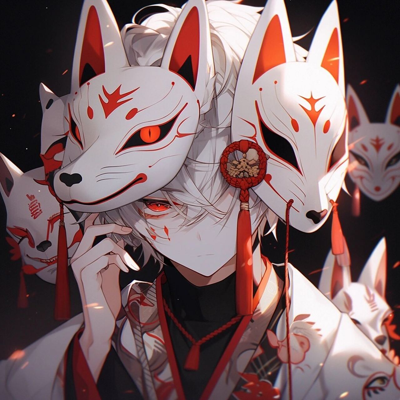 嘘——是魔法还是诅咒~狐狸面具男生头像第二弹登场!