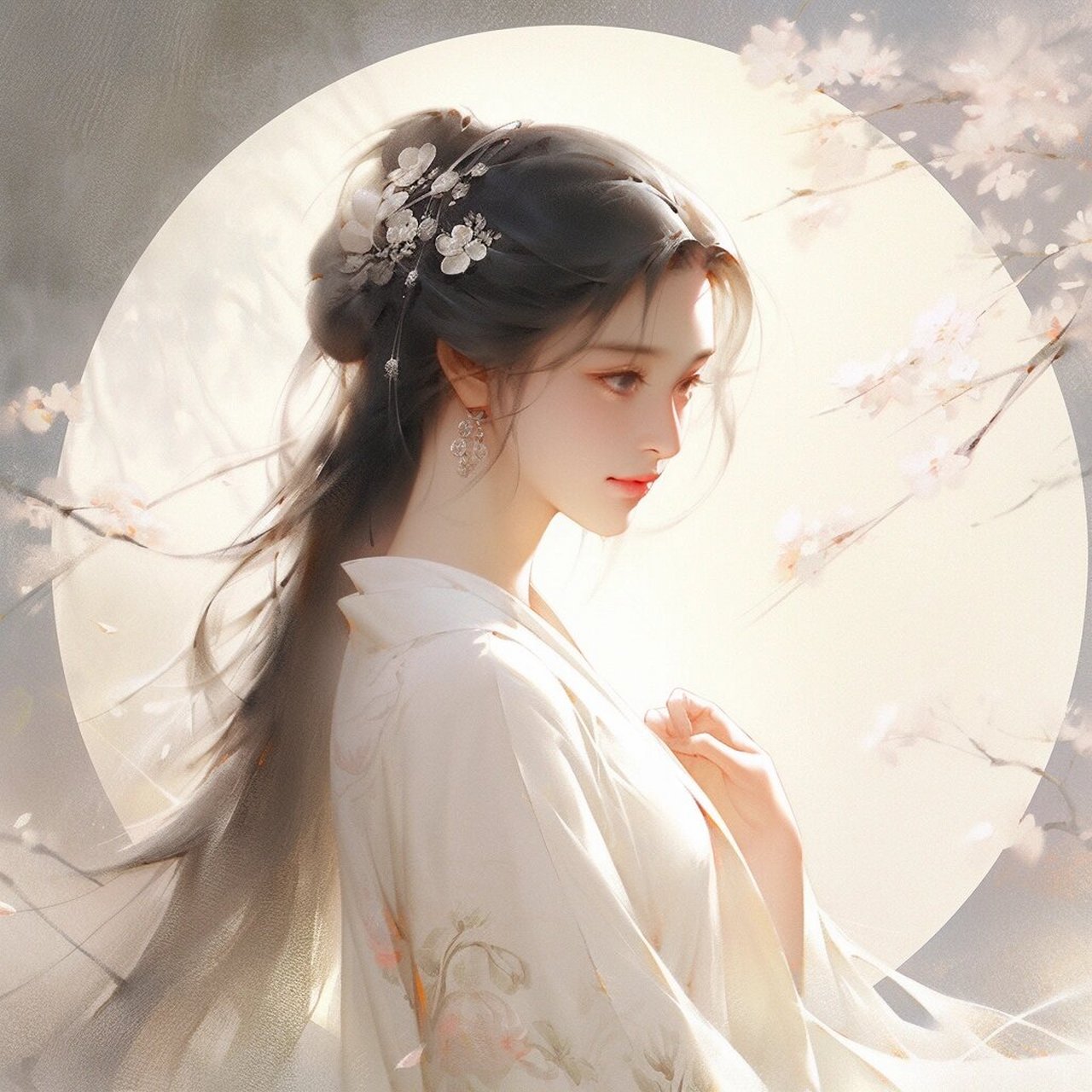 古风美女 / 月光倾城 / 女生头像 可礼貌拿图