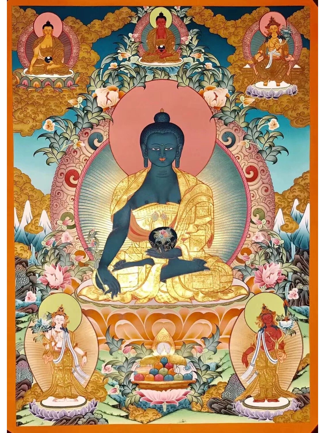 神奇的药师佛唐卡:热贡地区唐卡艺术的瑰宝 罗藏热杰唐卡艺术大师的