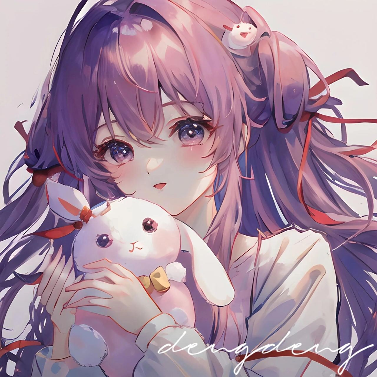 家有萌兔,啾|动漫女生头像|二次元粉色系