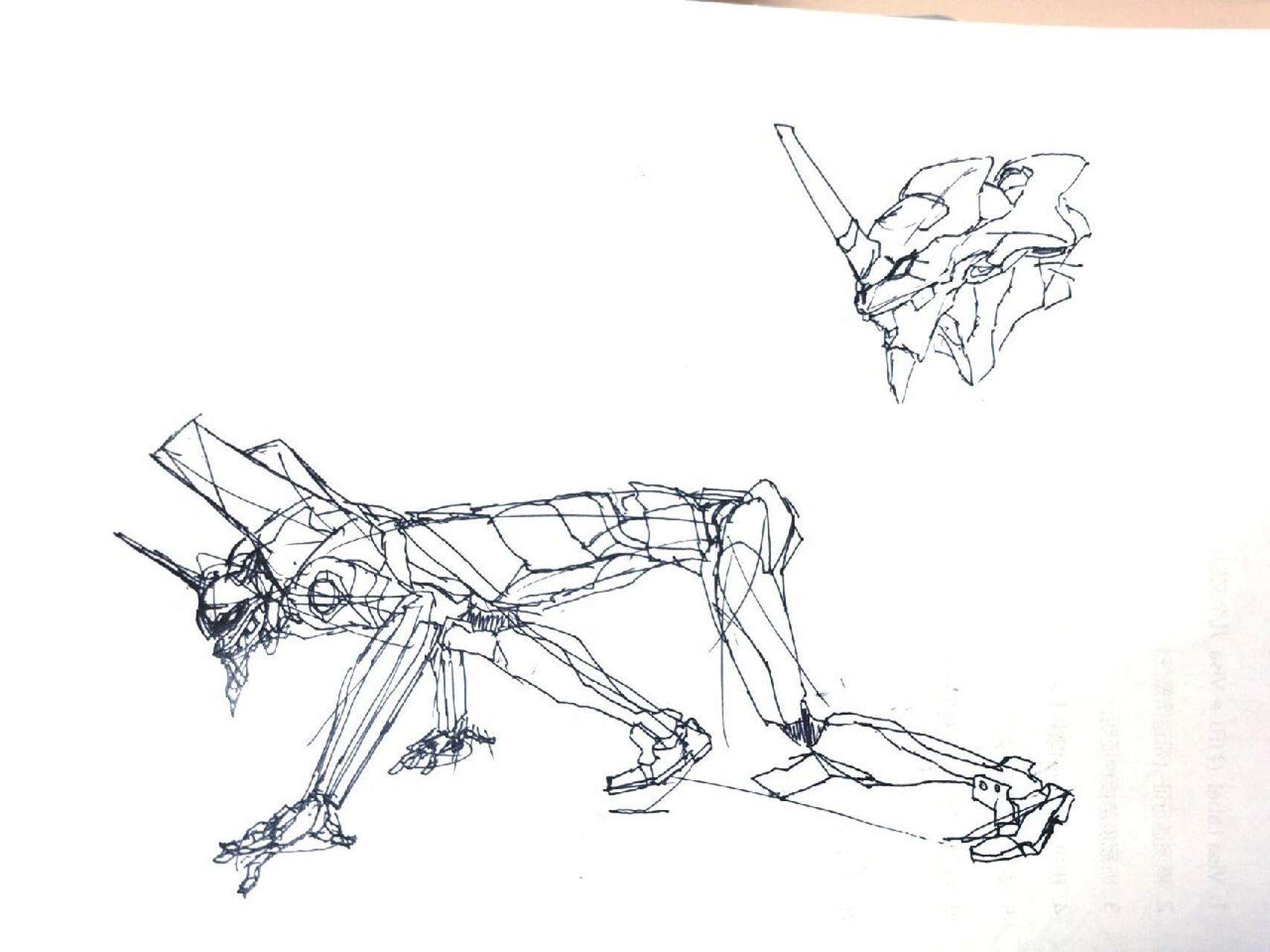 第一次画初号机 画的稀烂 无聊是画画的源动力.