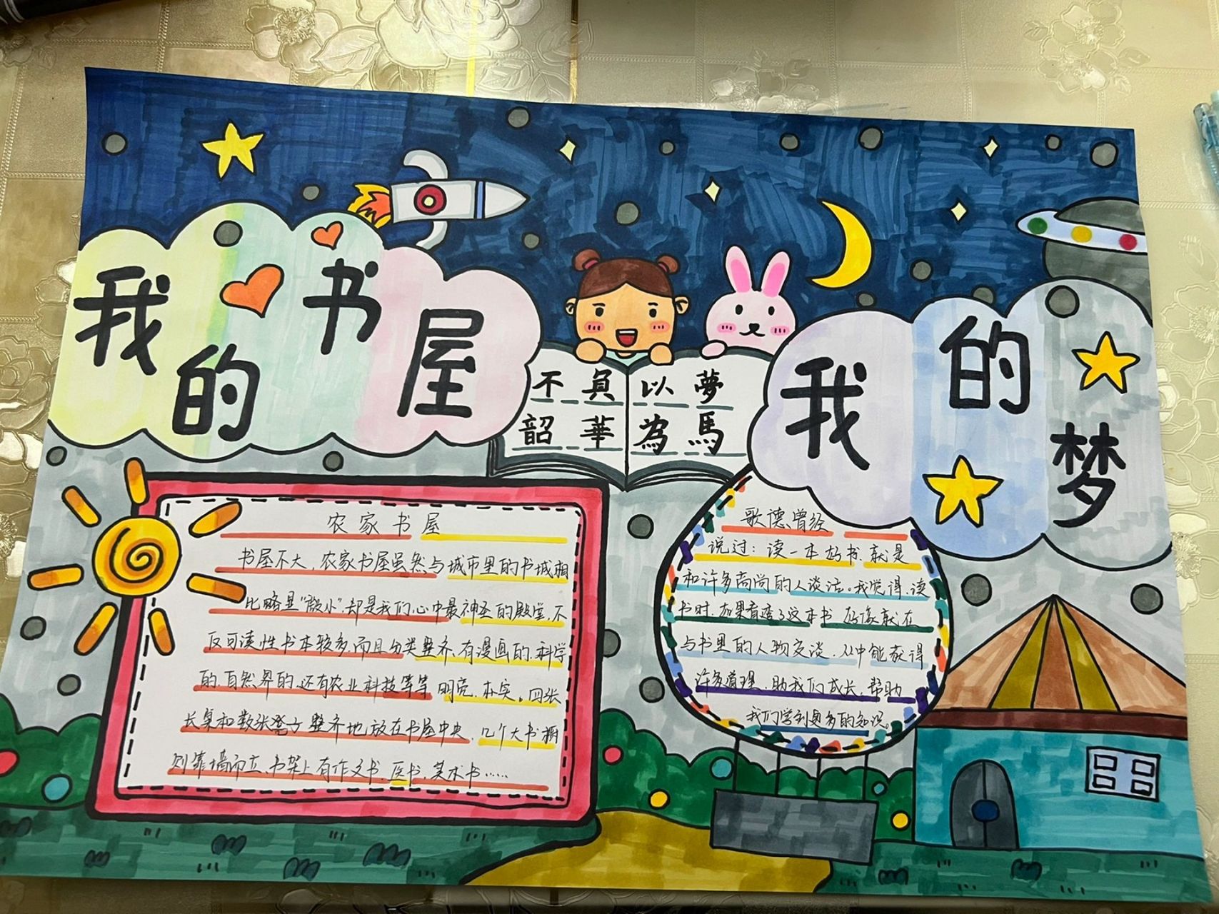 手抄报 我的书屋我的梦 书中自有黄金屋