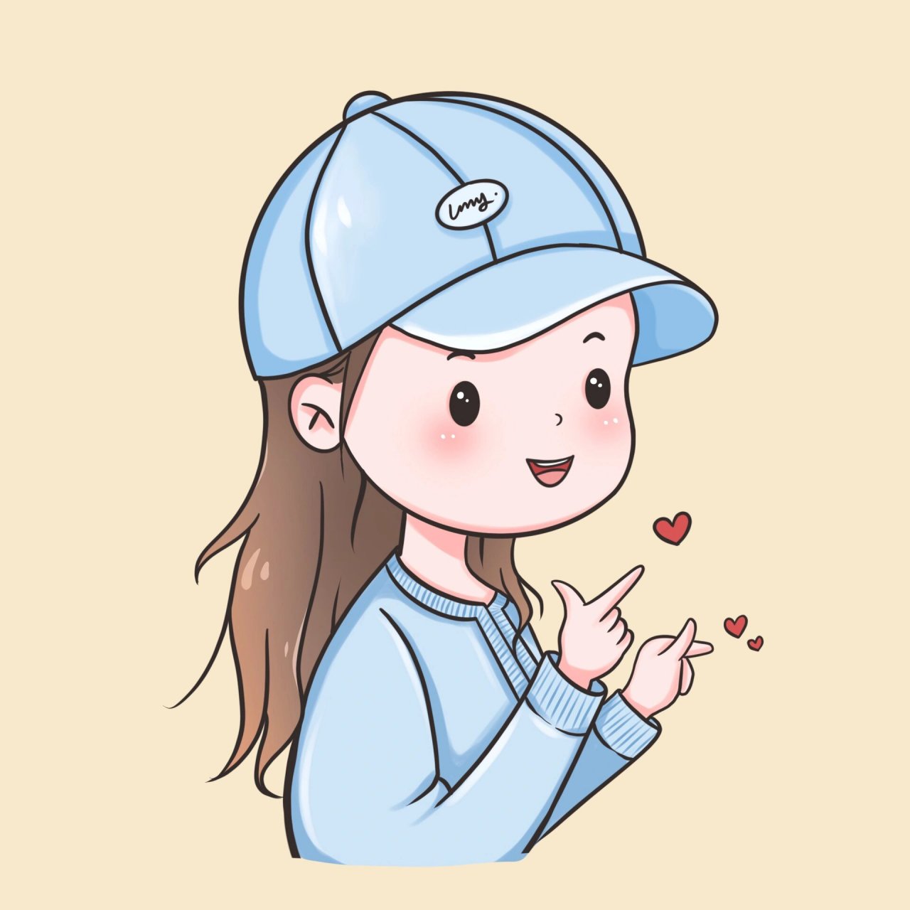 爱心发射7815/可爱卡通女生头像 今天好热
