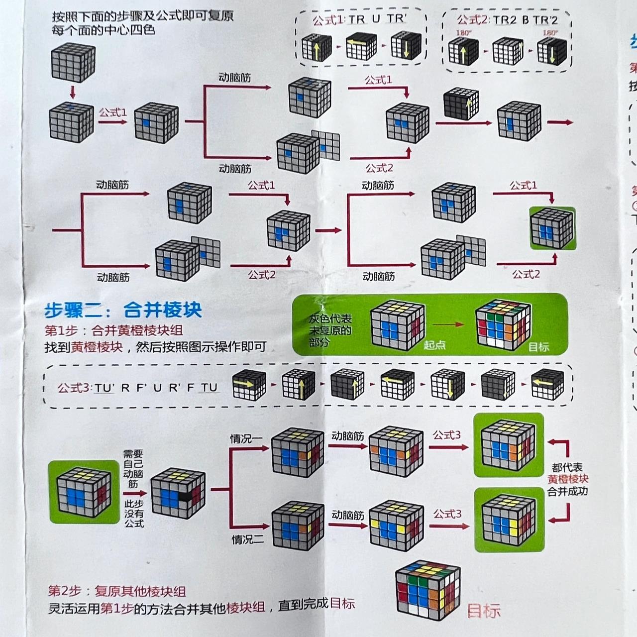 四阶魔方教程图解 四阶魔方教程图解
