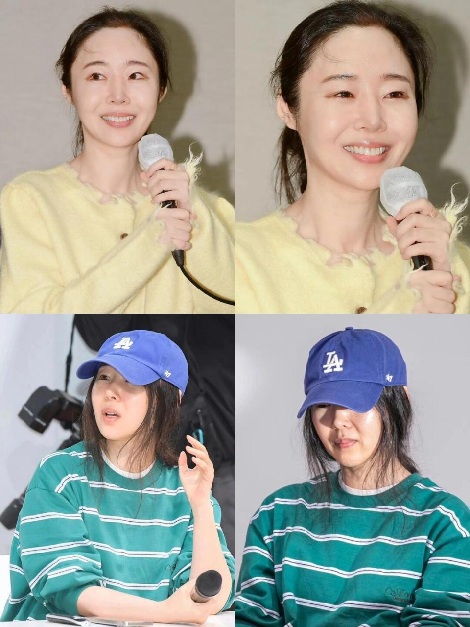 相较于第一次的记者发布会,赢了官司的闵女士容光焕发,这次可以把