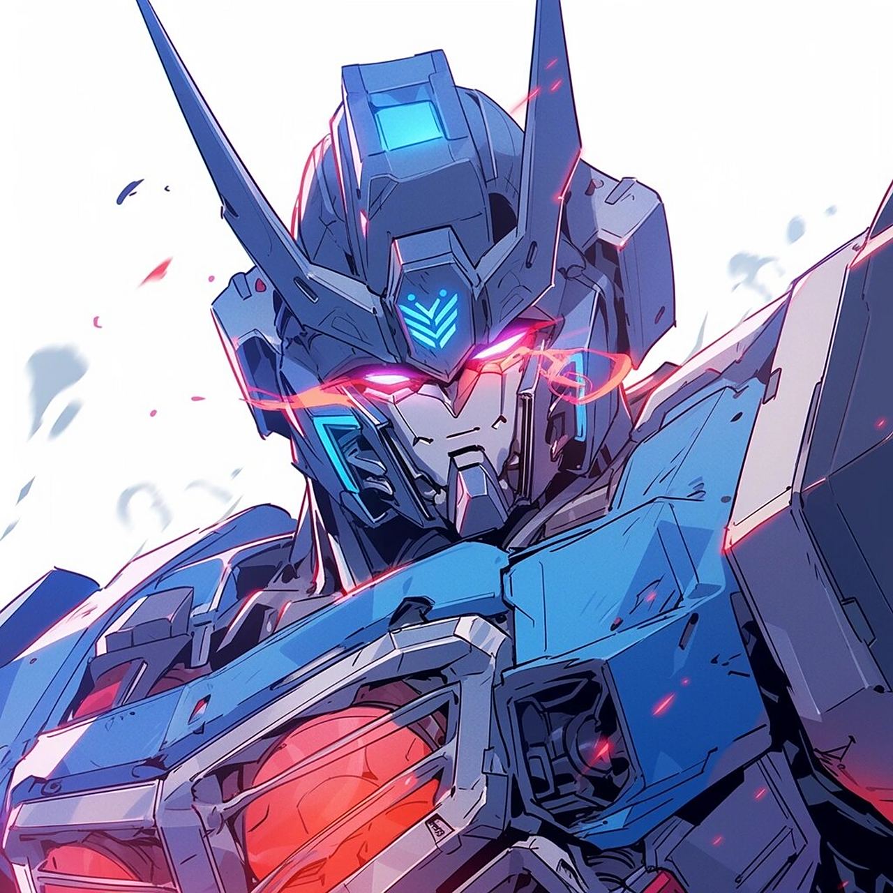 每日制作一款新头像--擎天柱 今天重温了下变形金刚,就试水做了套