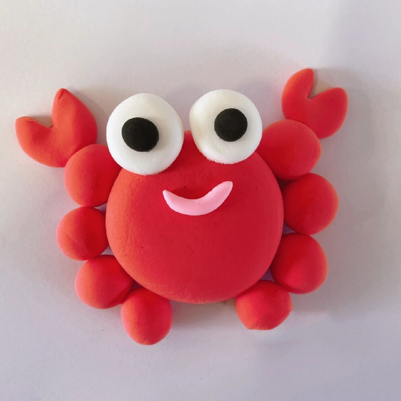 超轻黏土小螃蟹教程 中班大班的小朋友超爱的超轻粘土手工活动啦!