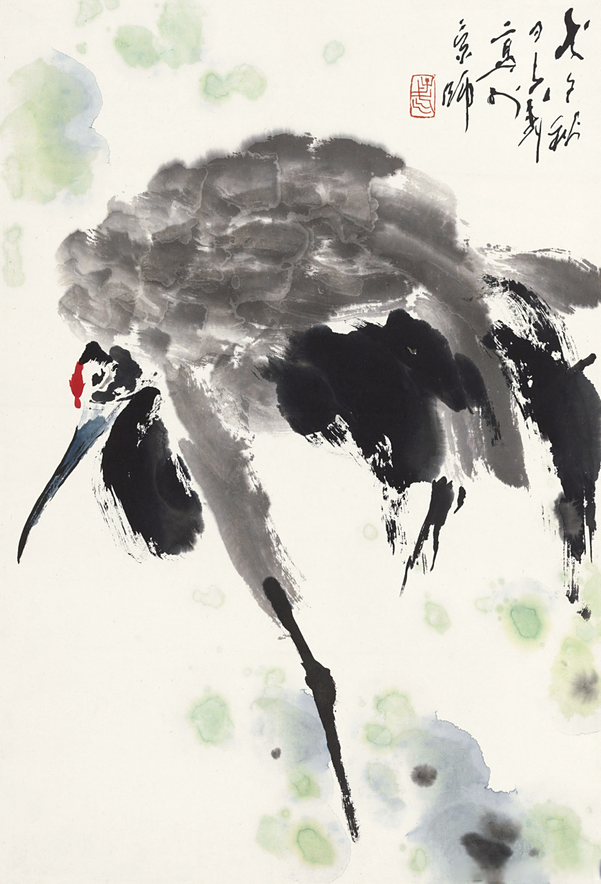 画家王子武笔下的仙鹤