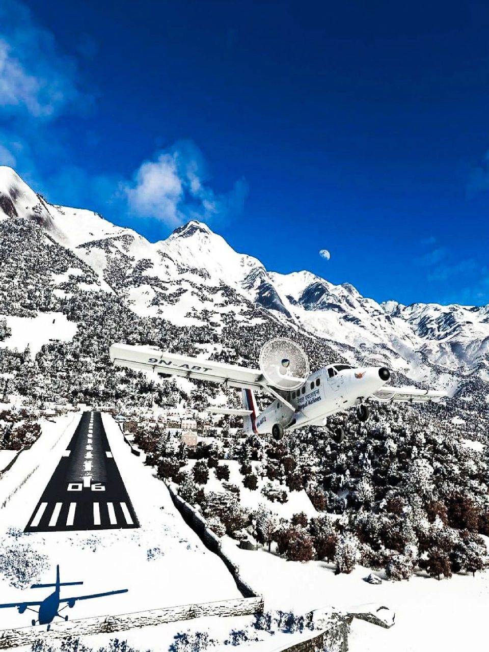 02卢卡拉lukla机场位于尼泊尔的喜马拉雅山脉的心脏地带,基本算是