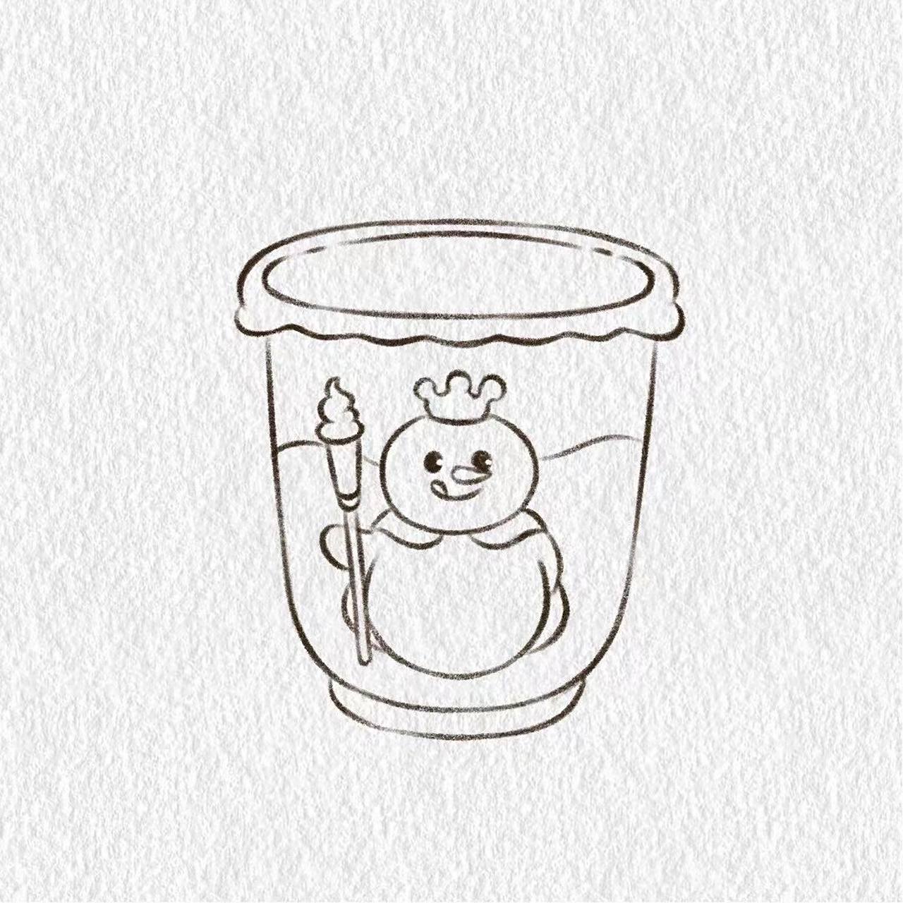 每天打卡手绘可爱简笔画 含步骤 蜜雪冰城 作为一只海王…呸…不对