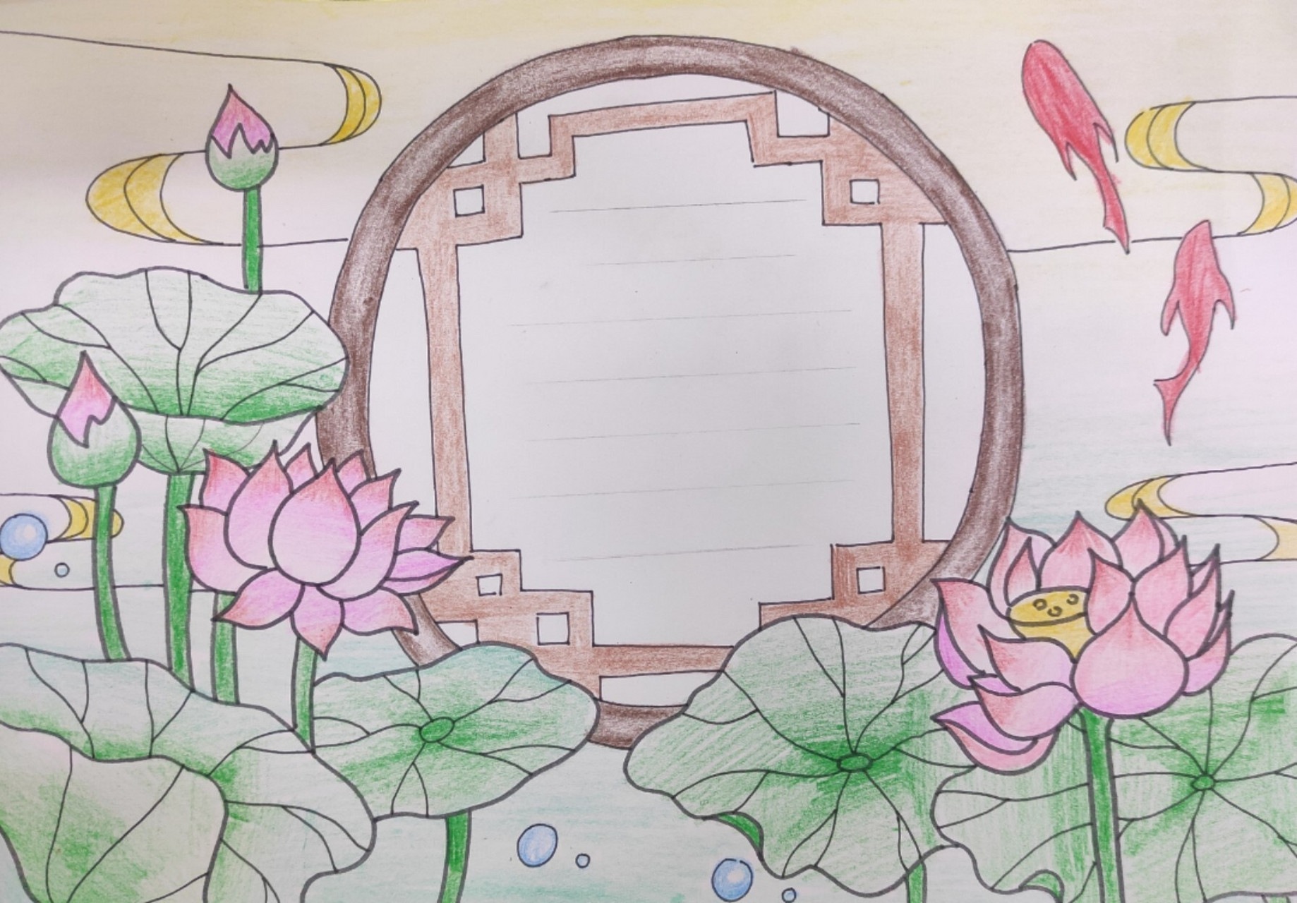 诗配画作品 "诗配画"作品. ★摘抄古诗或者现代诗,a4纸 作画.