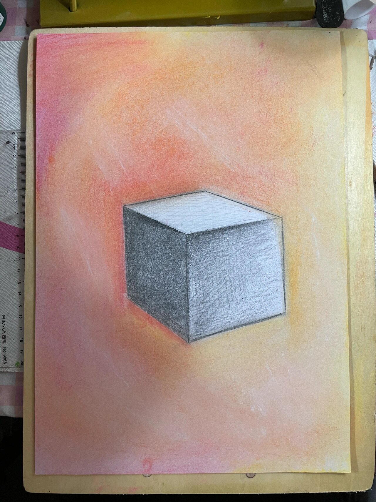 创意彩铅素描 | 正方体的遐想78