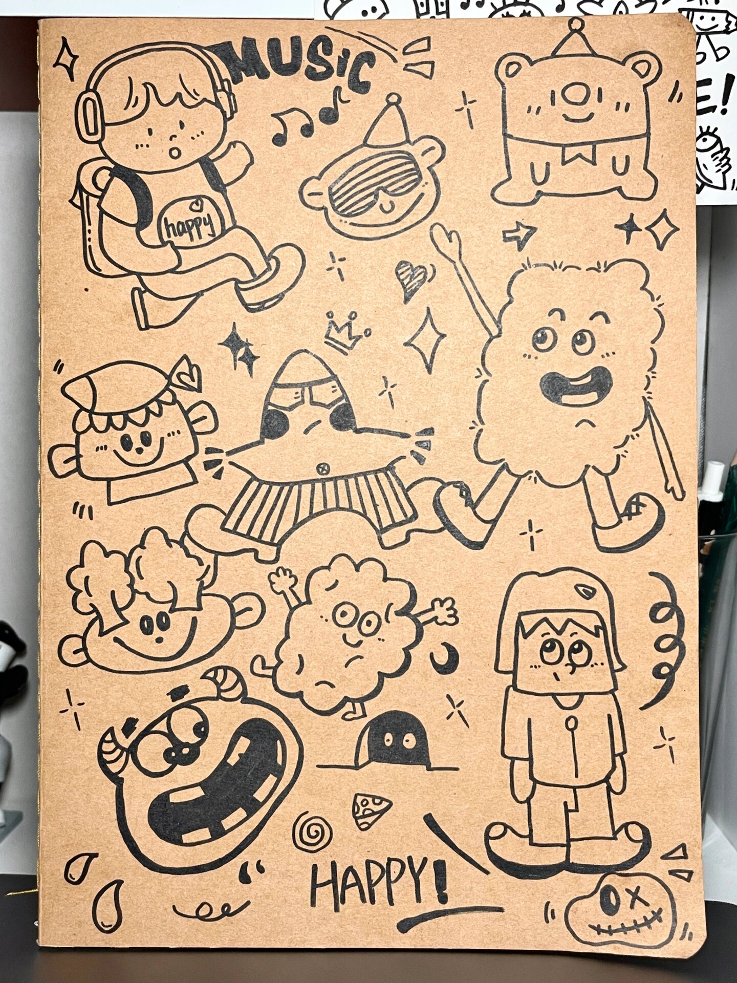 [害羞] #简笔画# #diy# #本子# #diy手工制作