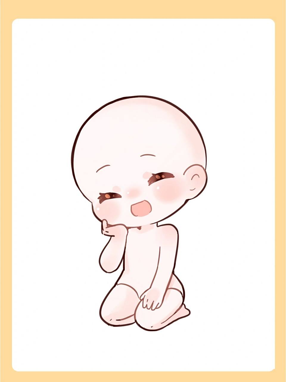 上次更新的q版站姿模板宝子们都很喜欢 于是贴心的我马上画了一波