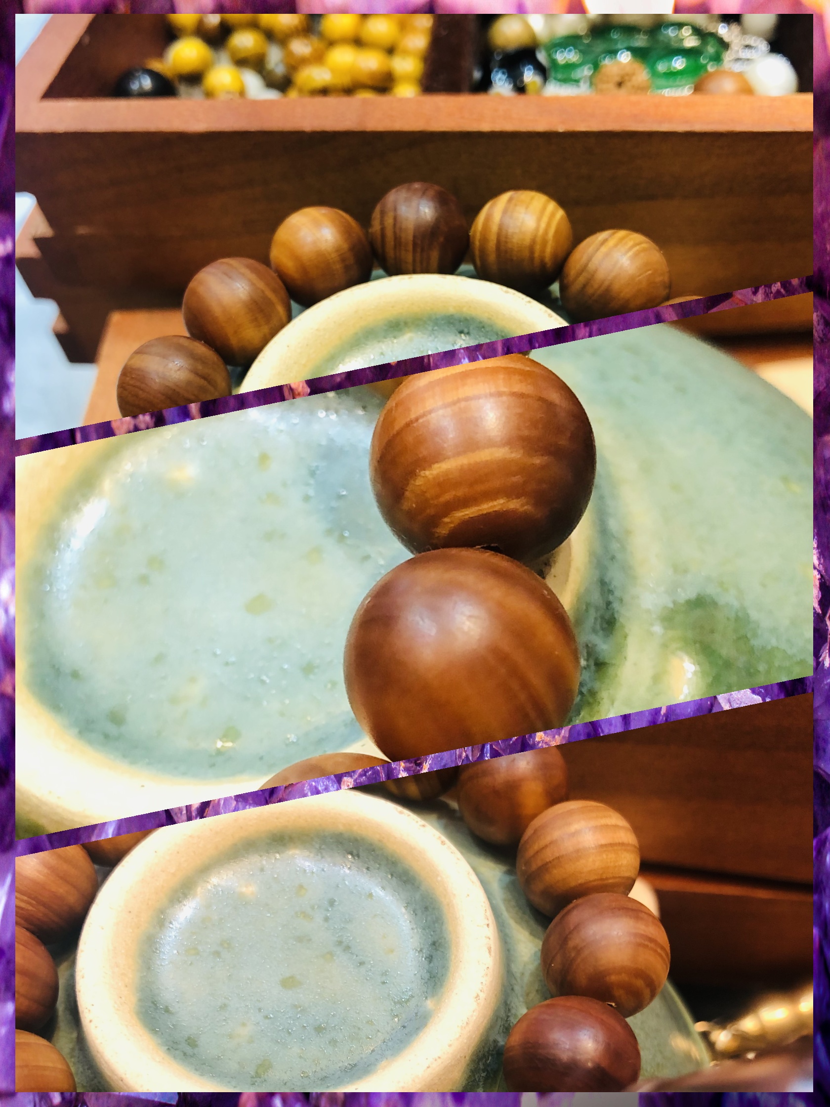 太行崖柏手串 玉化水波纹油性饱满1.