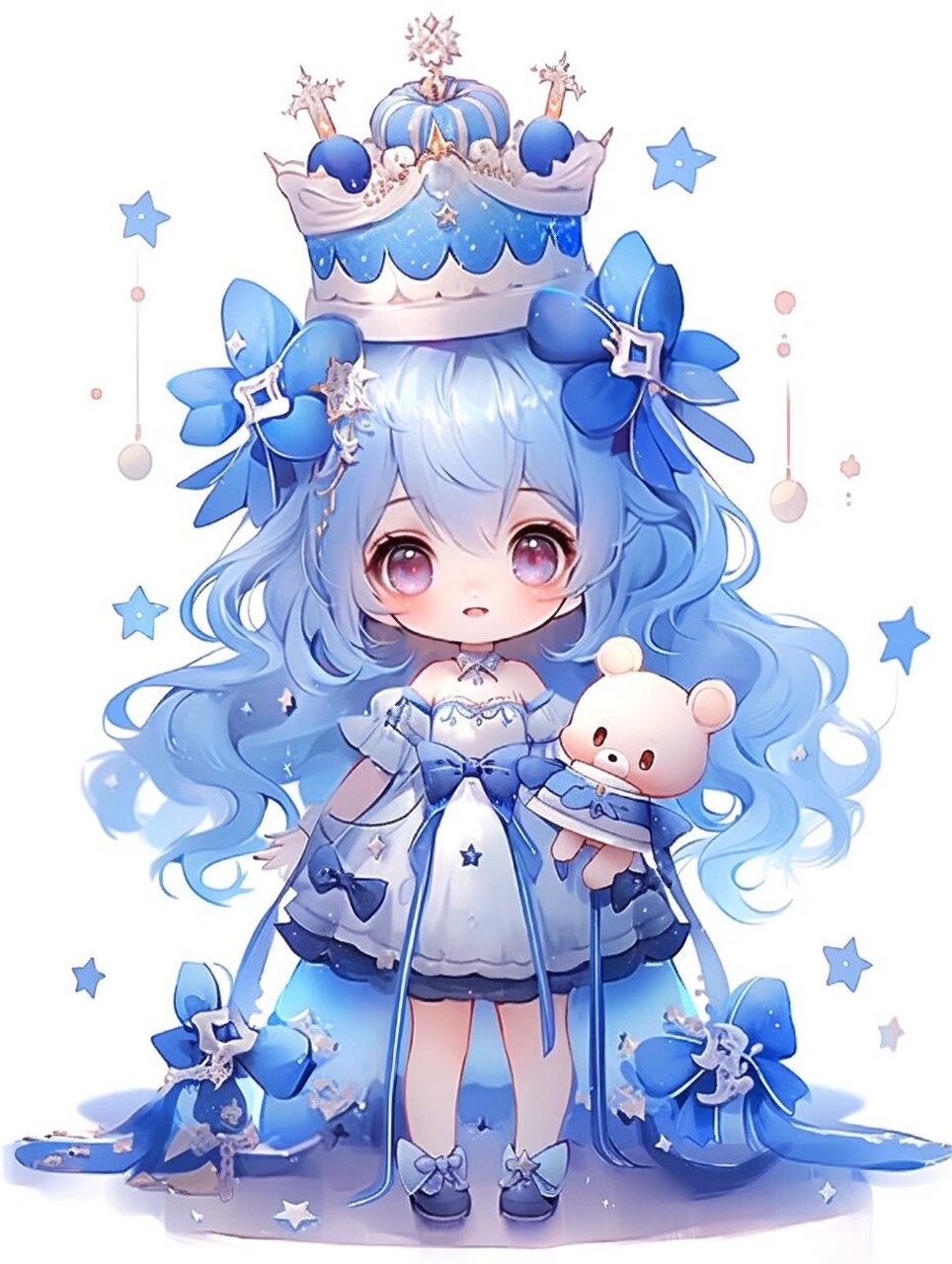 q版蓝色系甜蜜小萝莉