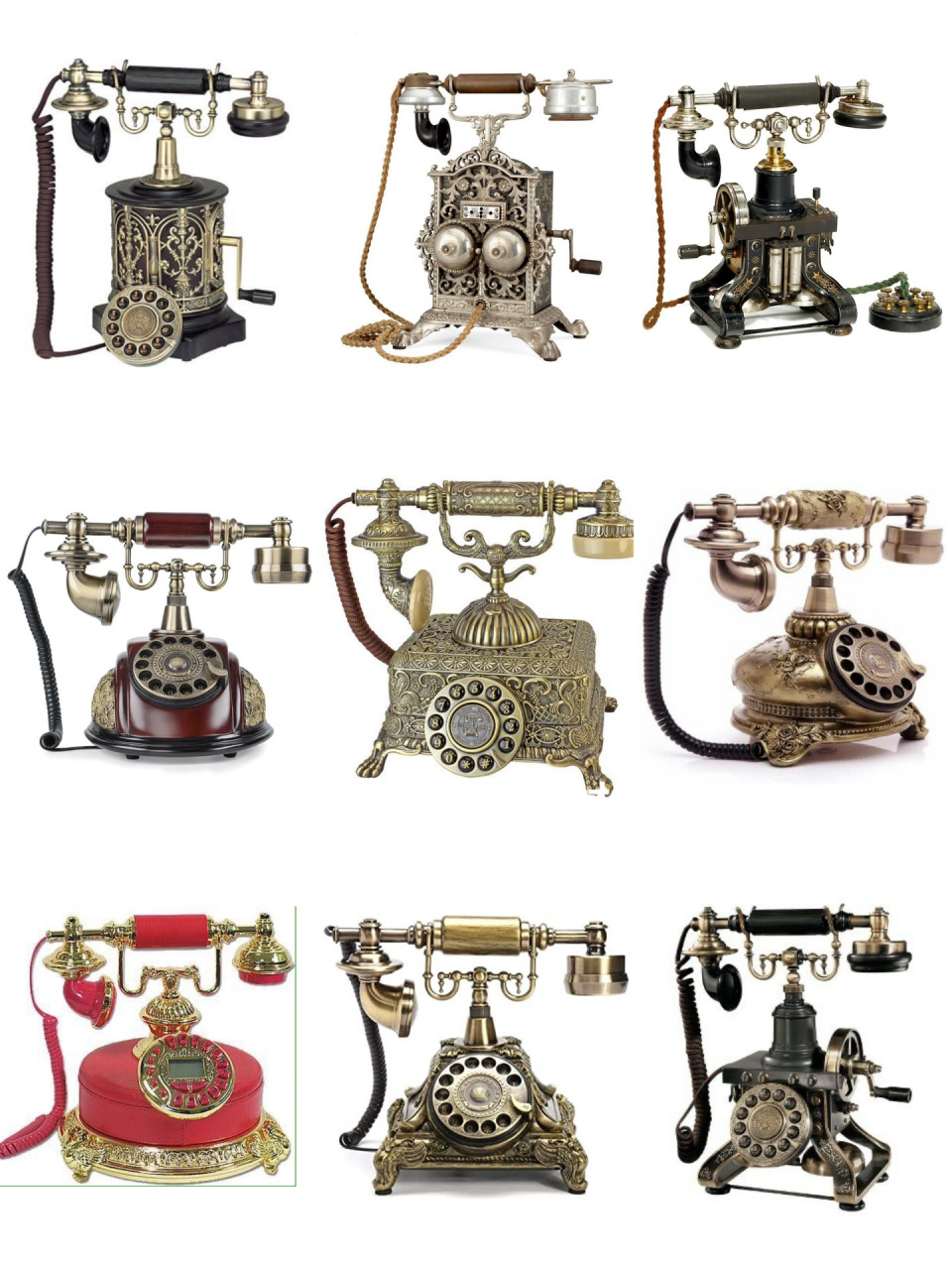 绘画素材96复古风电话机图片写生素材合集