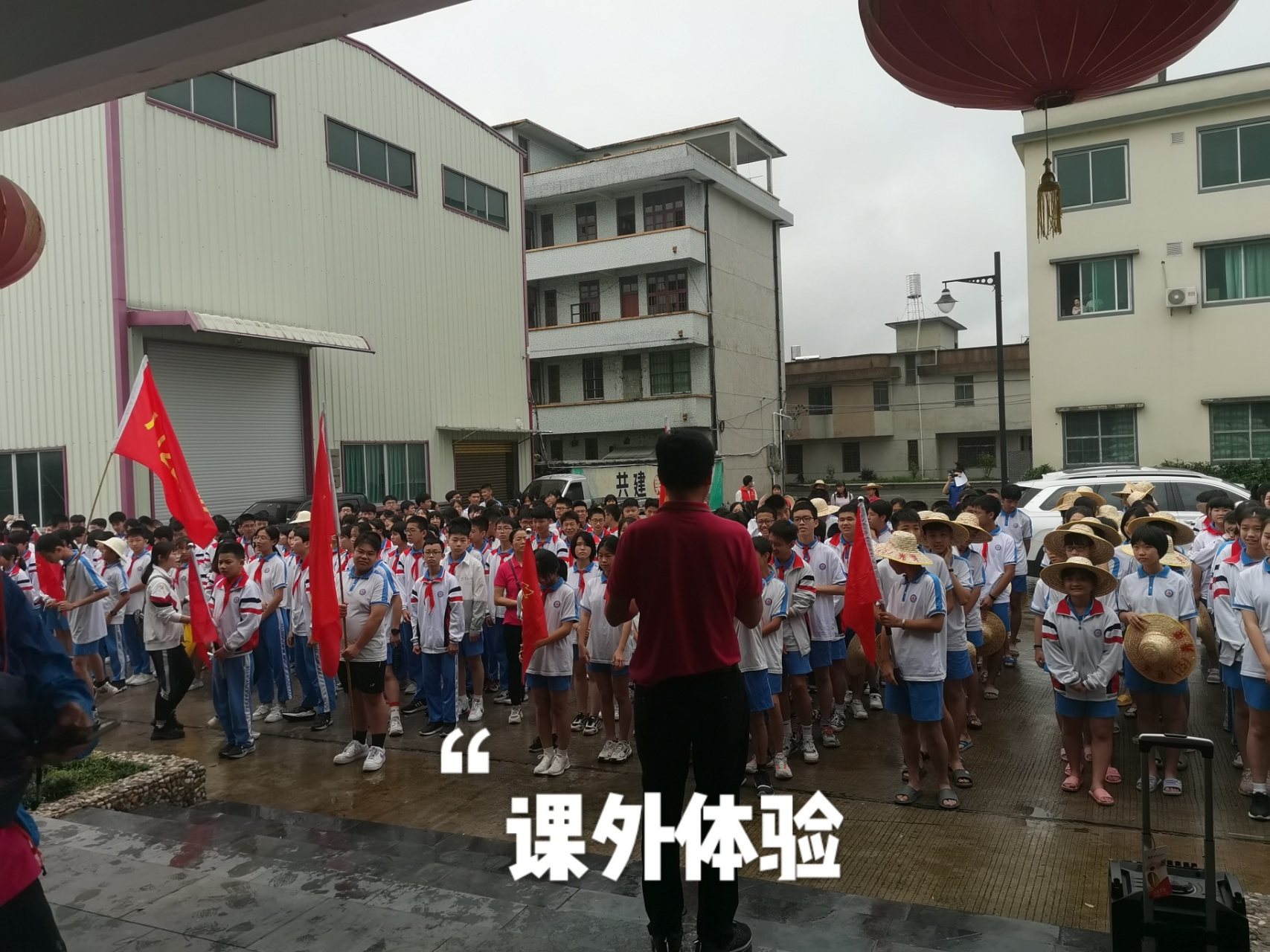 连州市北山中学组织学生到畔水村体验水稻