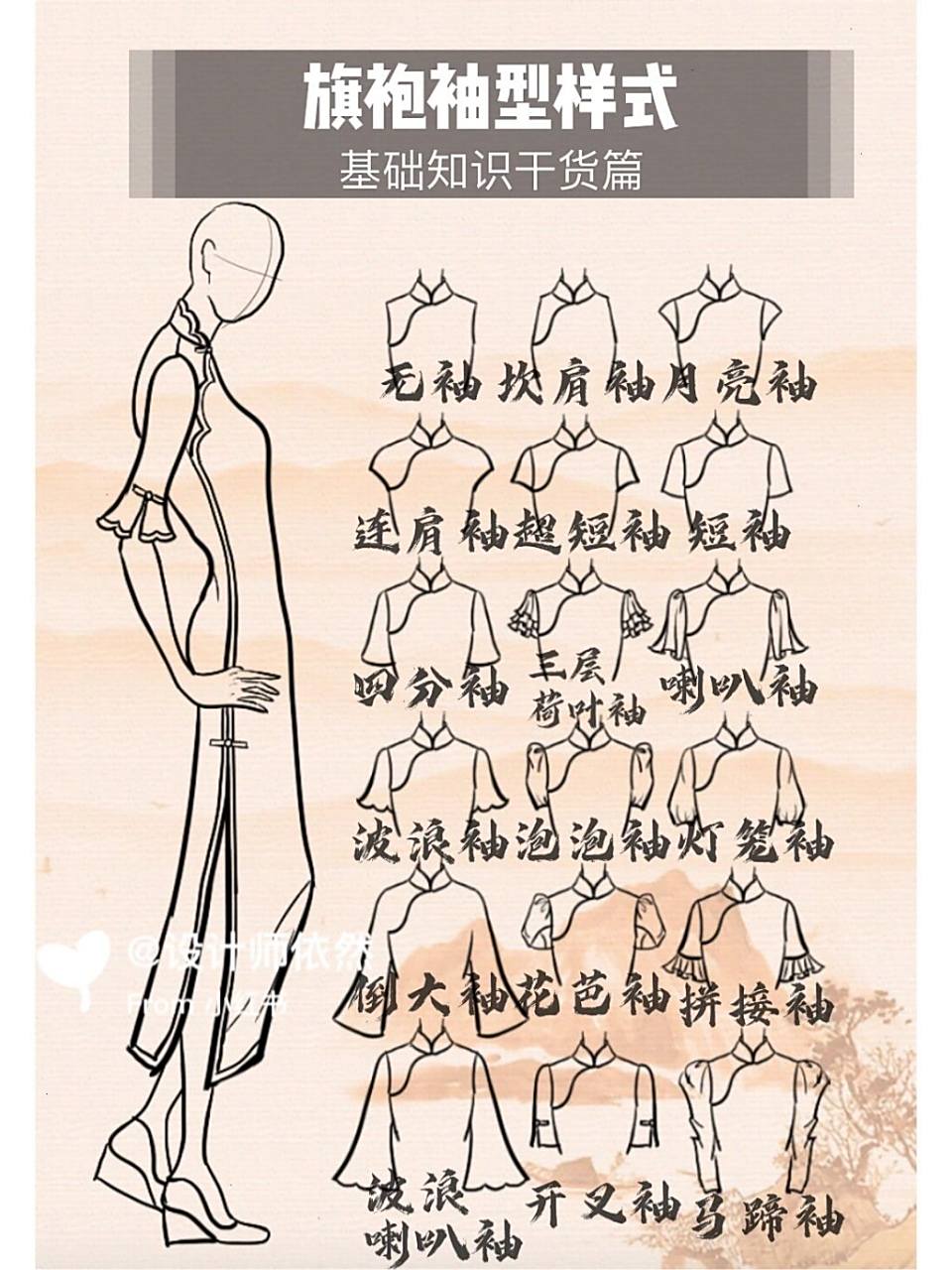 旗袍袖型样式分享!