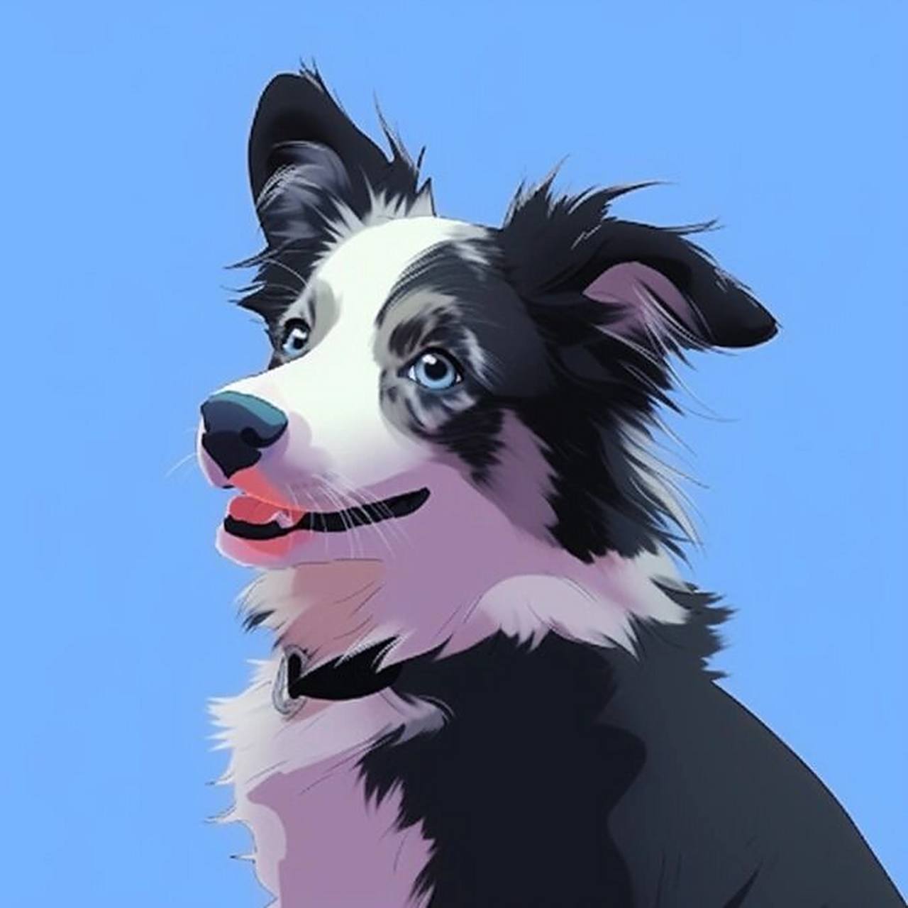 98超级帅气的陨石边牧狗狗头像～ 98陨石边牧可太帅了叭