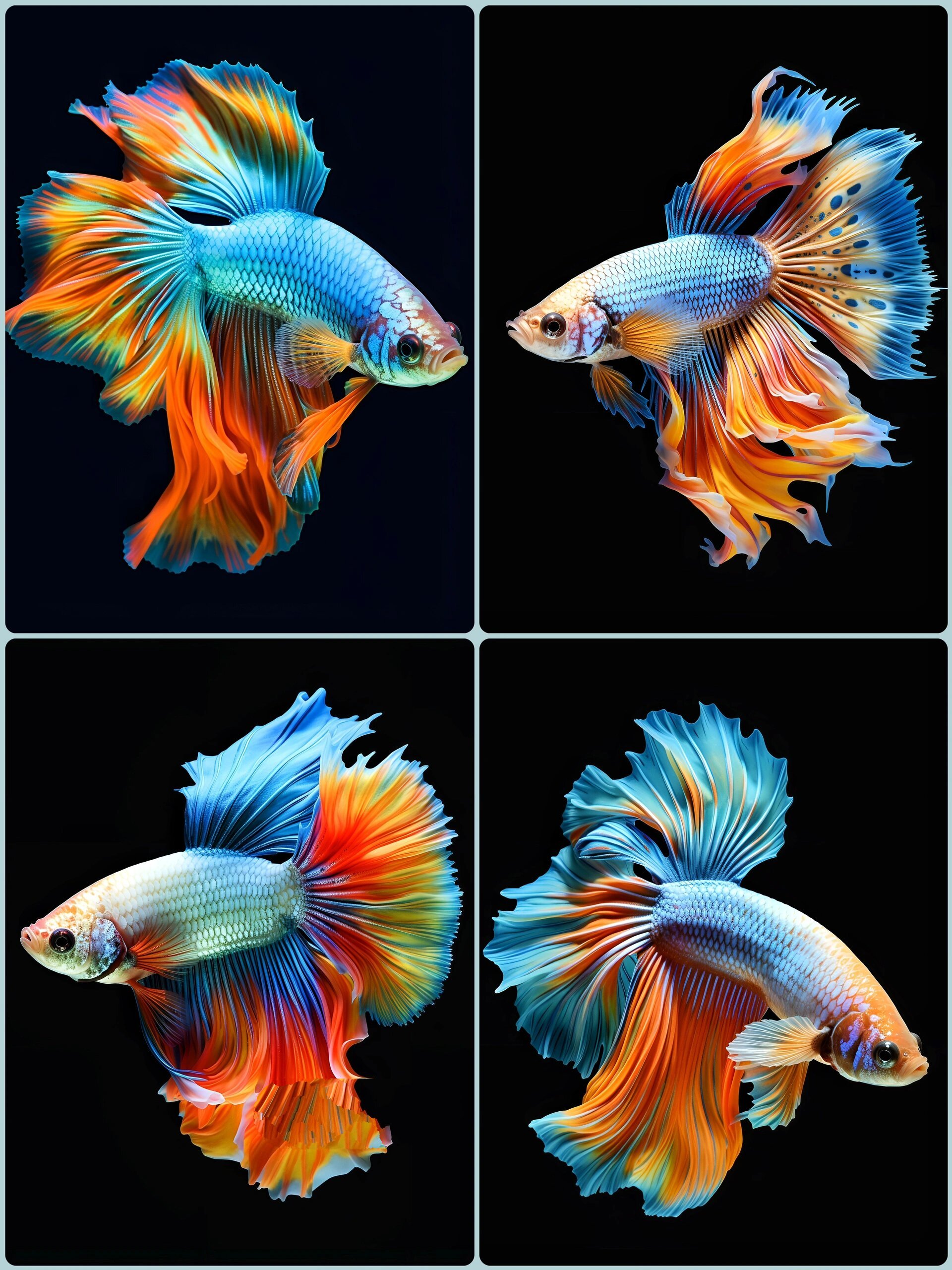 绘画素材344:孔雀鱼