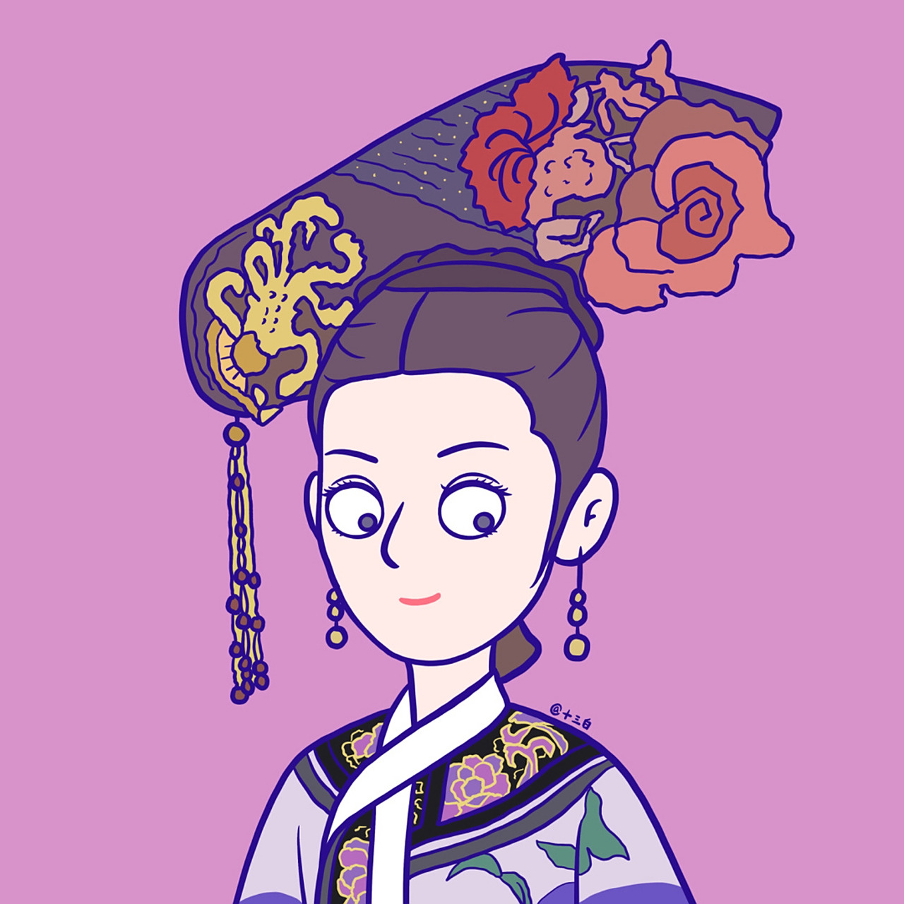 甄嬛传女主头像第16615波 卡通漫画角色形象 #我是原创插画师
