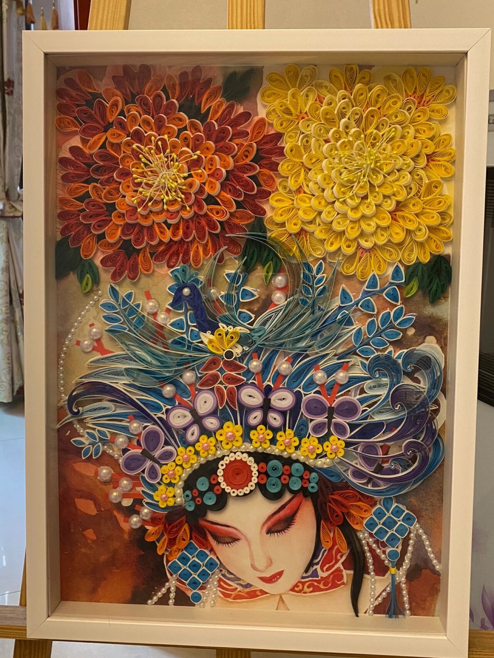 国风京剧花旦衍纸作品 耗时一周 完工