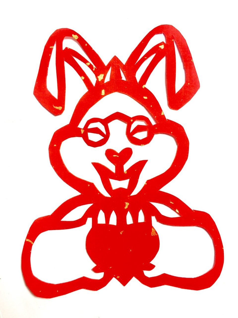 十二生肖兔子剪纸 #手工剪纸#0202#剪纸#0202#窗花剪纸