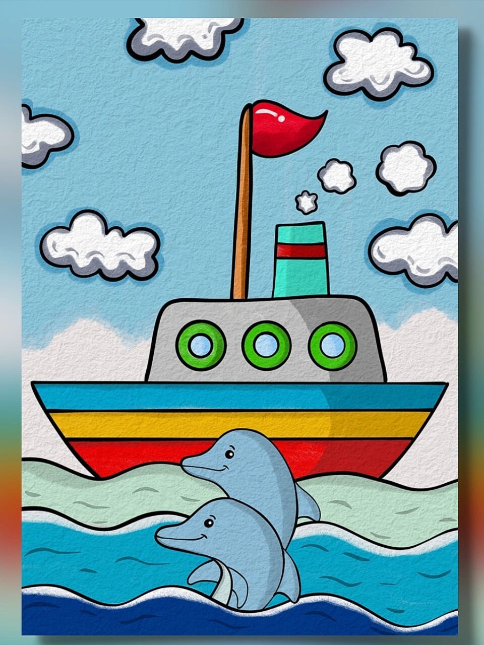 幼儿简笔画 适合低年龄段的幼儿简笔画远航的小船