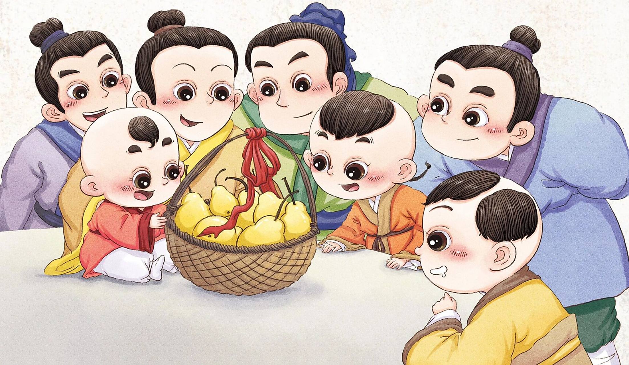 孔融让梨是对于当时礼治的社会背景下所宣传的一种兄友弟恭,善于谦让