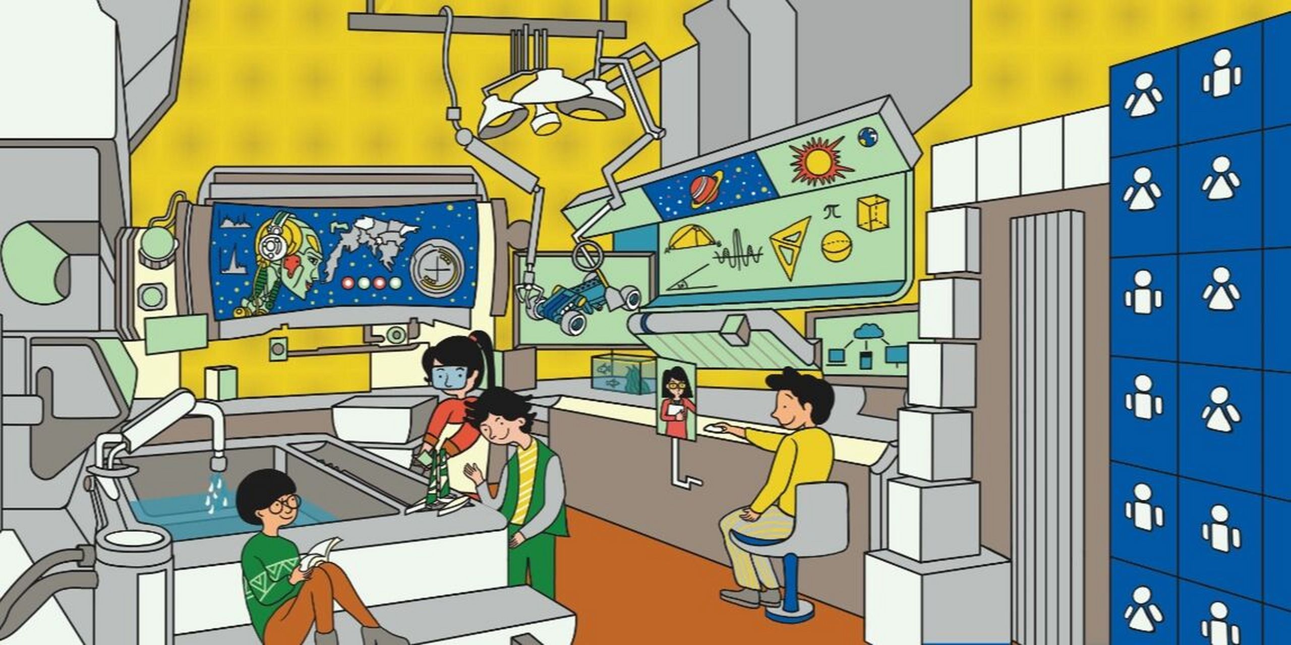 未来的教室科幻图片
