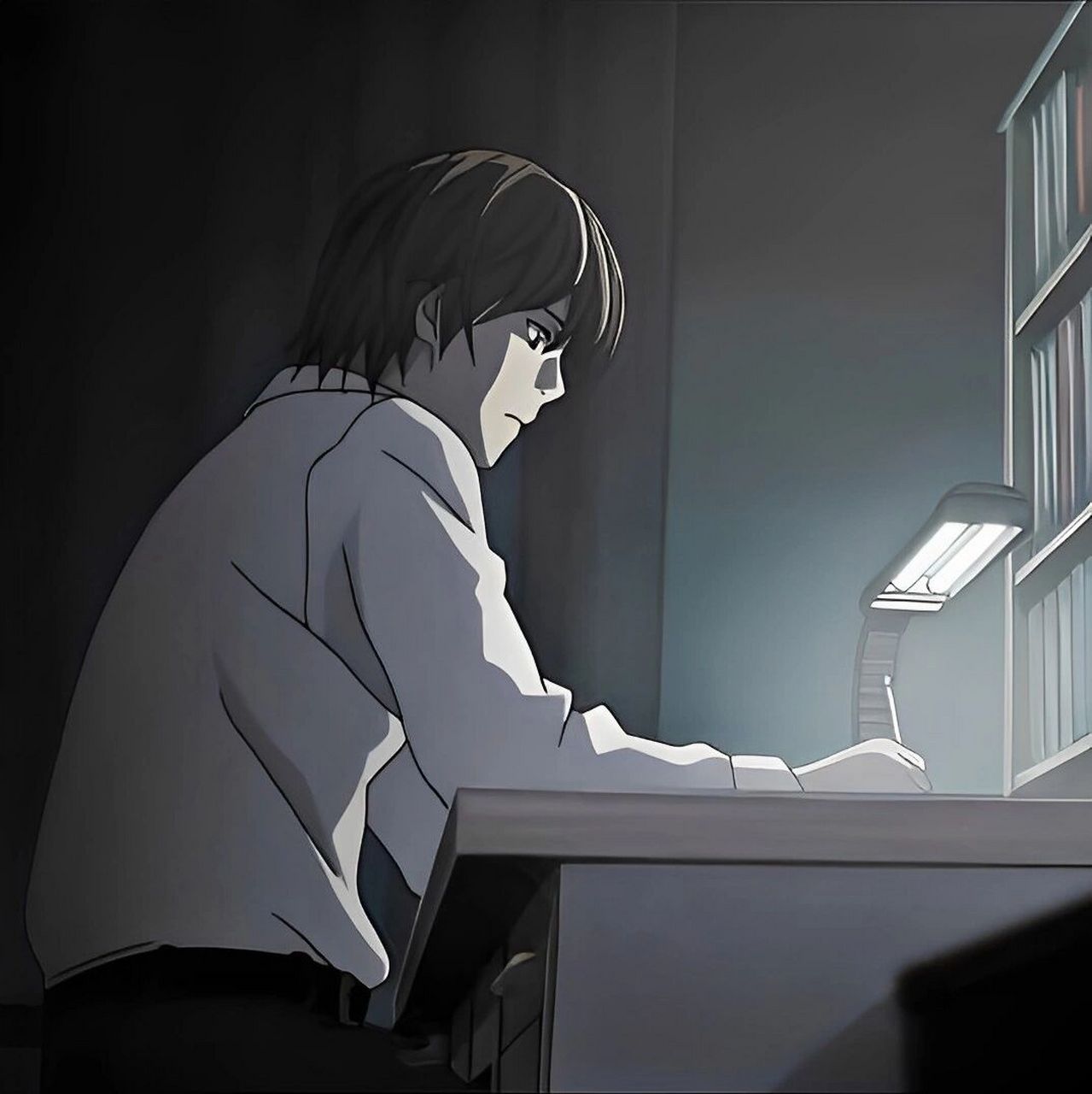 夜神月头像 喜欢的请点个赞 #死亡笔记# #夜神月# #动漫男头# #ph团队