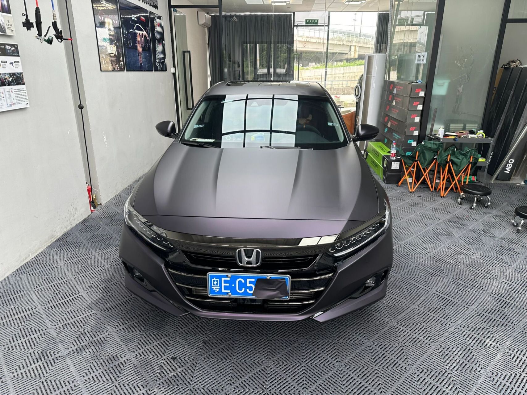 雅阁改色案例 超哑黑幻紫 这色很难不爱