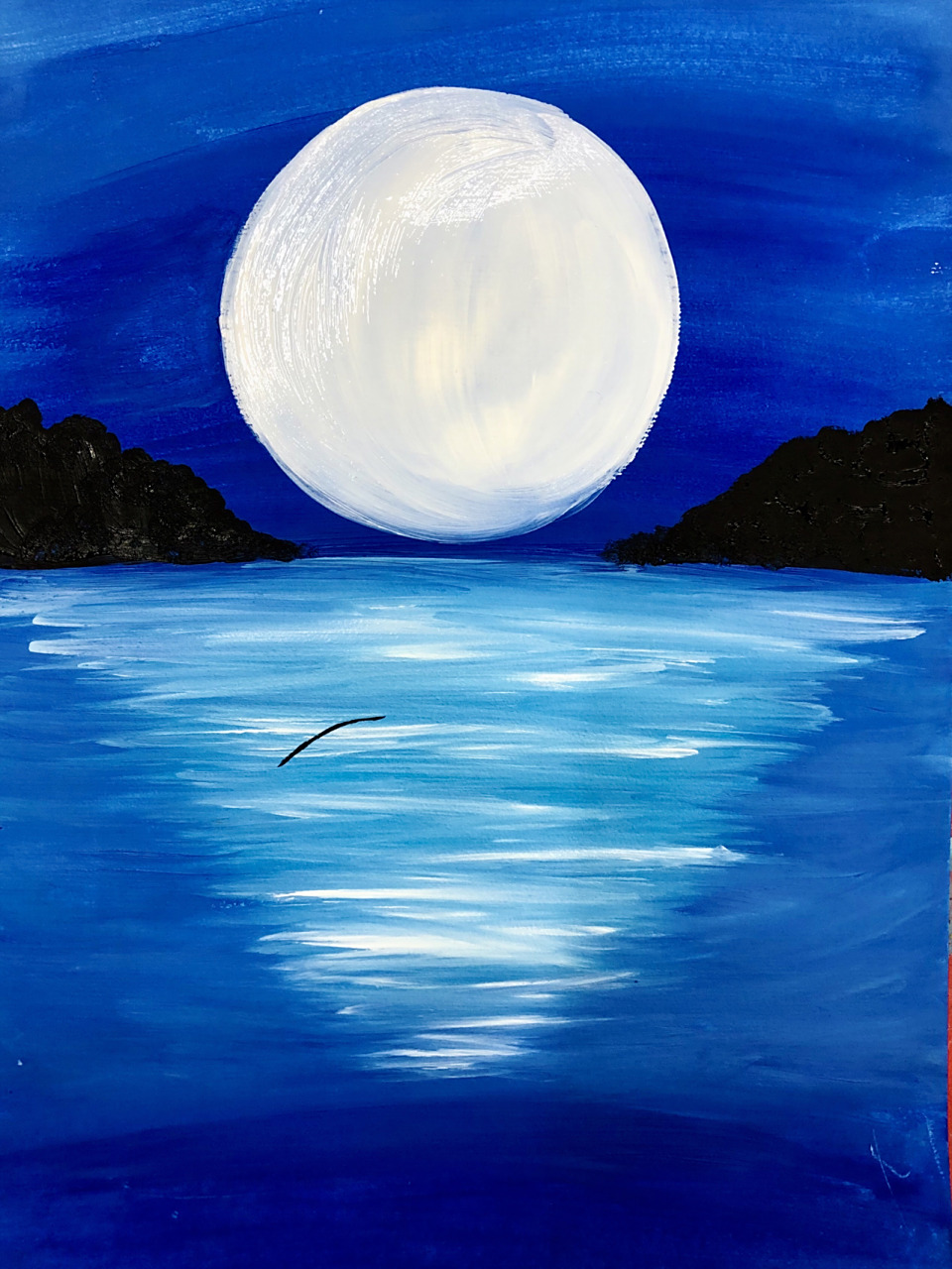 海豚/儿童水粉画(附过程图)