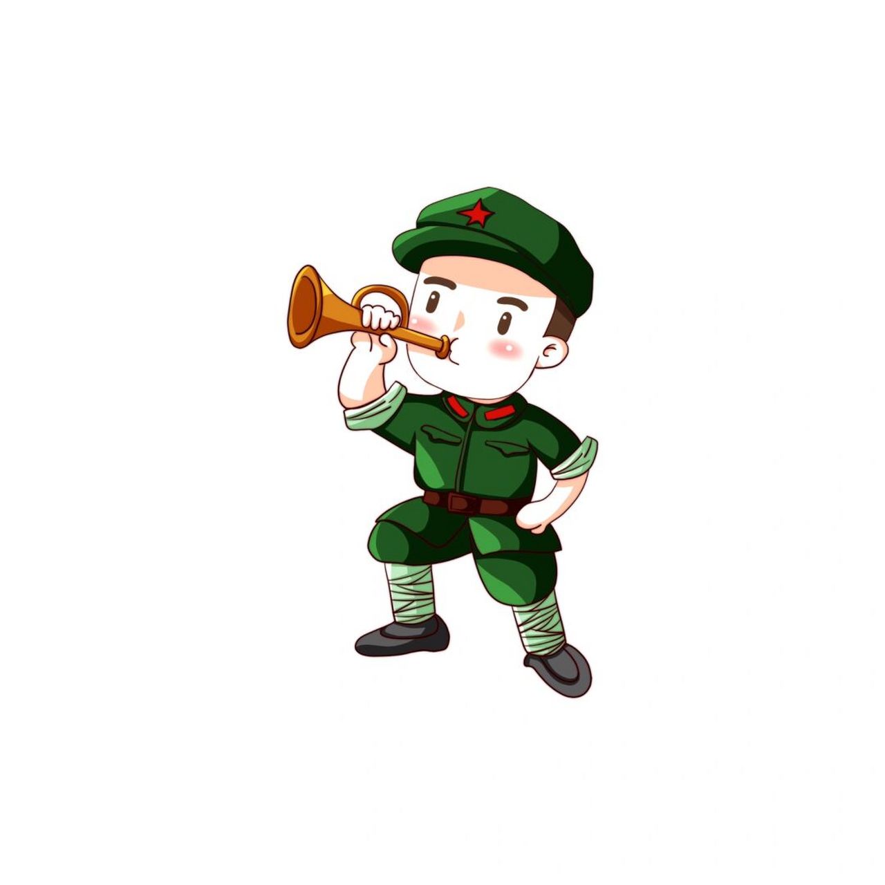 免抠元素|卡通军人兵哥哥人物形象 最美的兵哥哥人物卡通形象分享