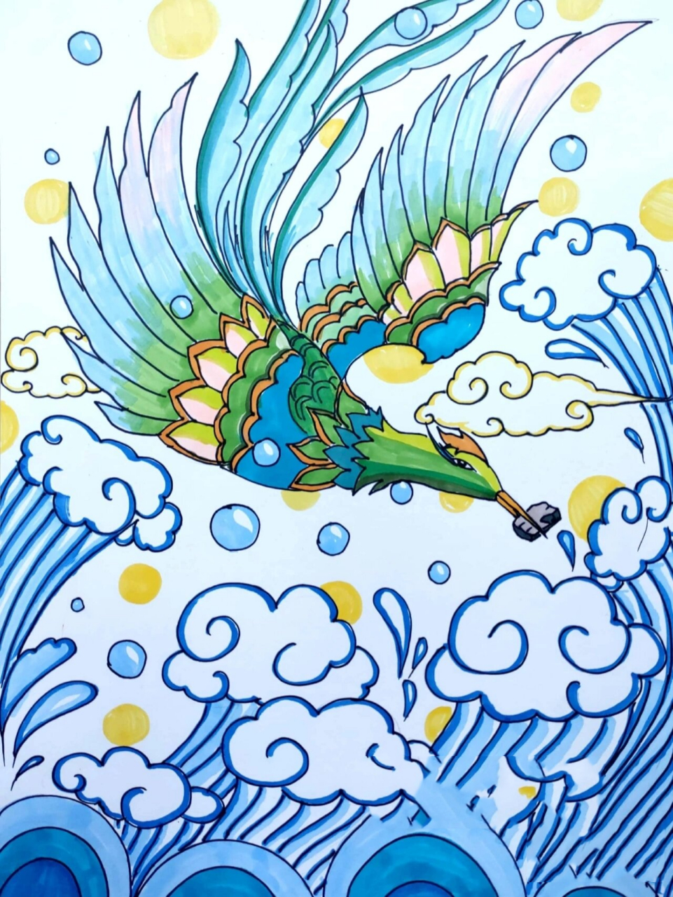 中国山海经神话故事之《精卫填海》 借鉴一个大神的精卫,背景稍微改造