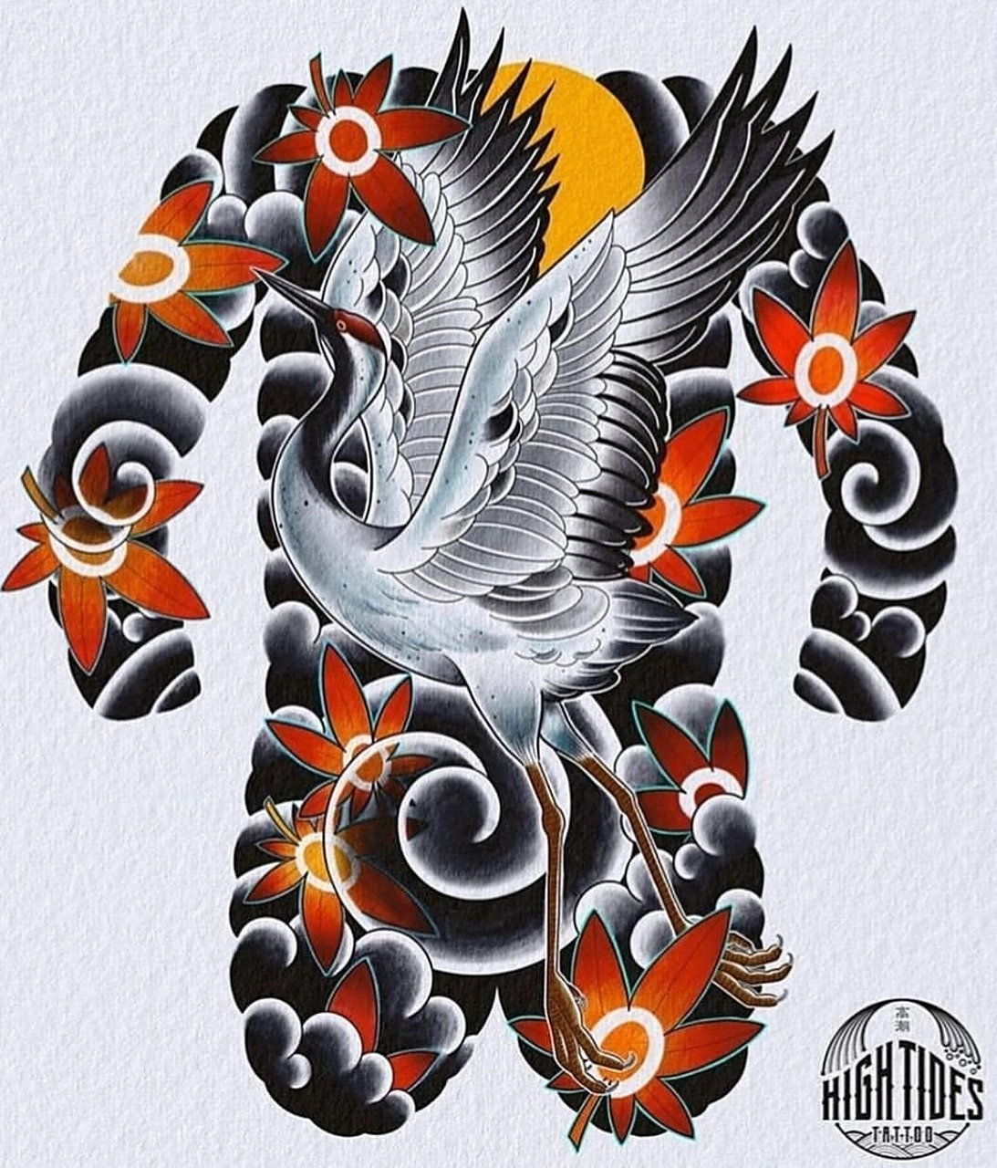 传统满背(2) 满背纹身 纹身素材分享(2)日式传统满背 #传统纹身手稿