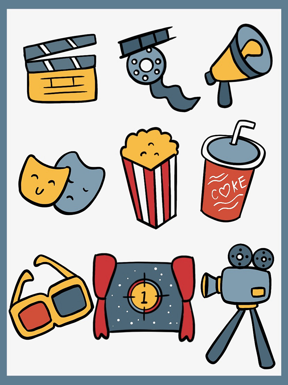 简笔画 电影院 939393