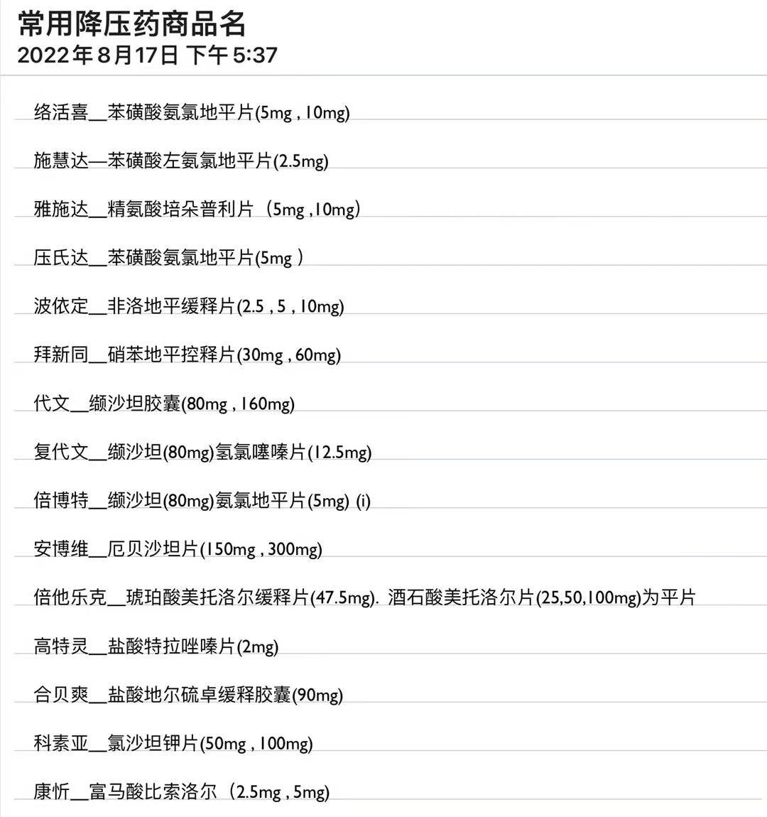 降压药商品名 又忘了又忘了